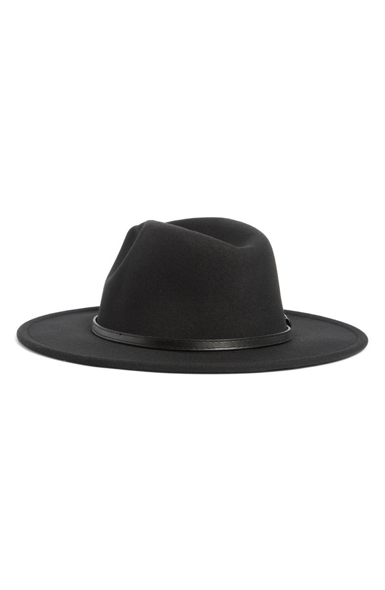 Vince Camuto Felt Panama Hat, Alternate, color, Black