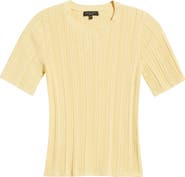 rag & bone Camryn Short Sleeve Rib Sweater