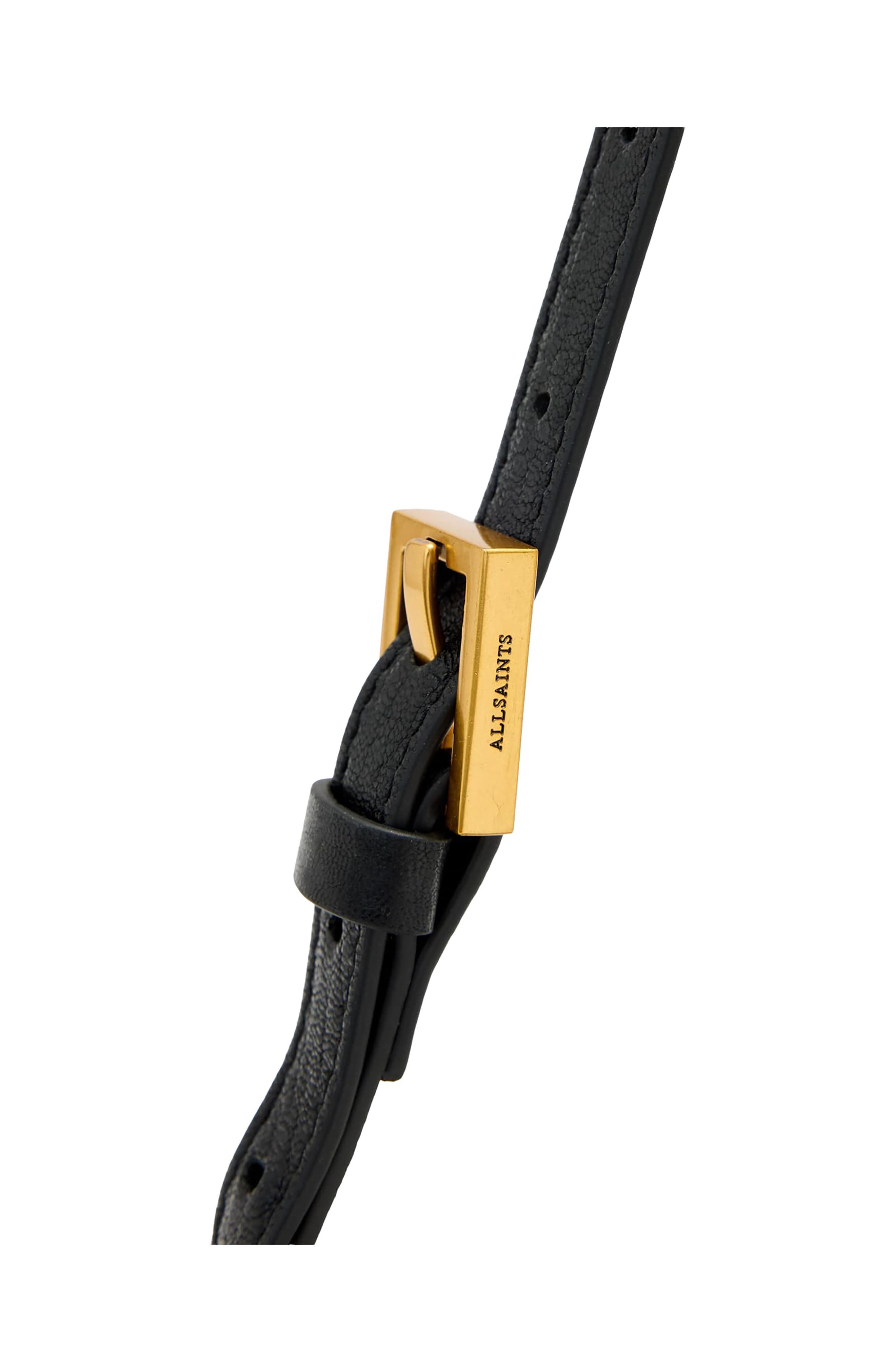 AllSaints Micro Ares Crossbody Bag, Alternate, color, Black