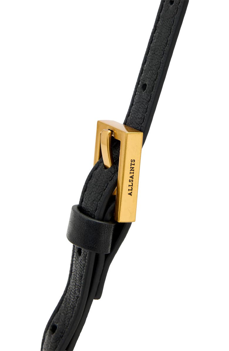 AllSaints Micro Ares Crossbody Bag, Alternate, color, Black