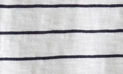 Nordstrom Kids' Stripe Cotton T-shirt In White- Navy Agatha Stripe