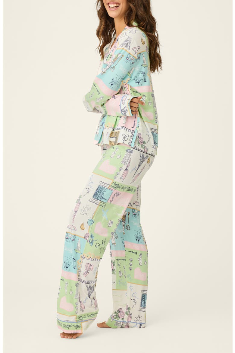 Whimsy Cotton Blend Pajamas, Alternate, color, NATURAL