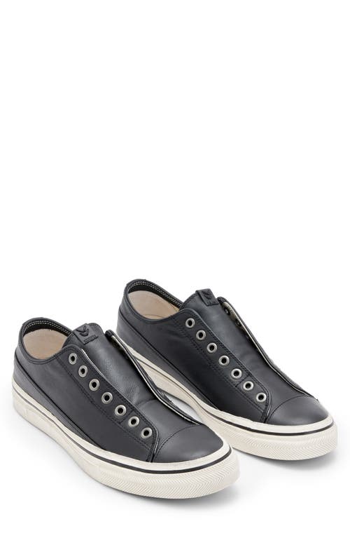 John Varvatos Laceless Low Top Sneaker In Black
