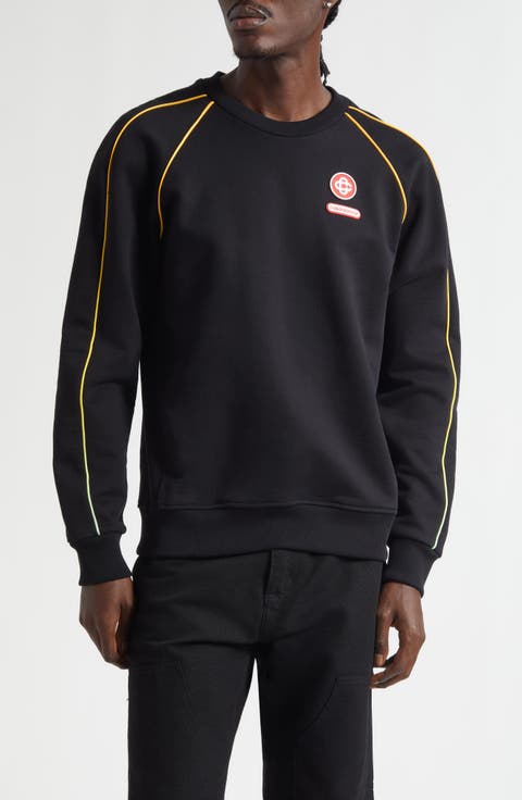 Gradient Piping Raglan Sleeve Organic Cotton Sweatshirt