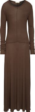 Diotima Veil Long Sleeve Cotton Knit Dress