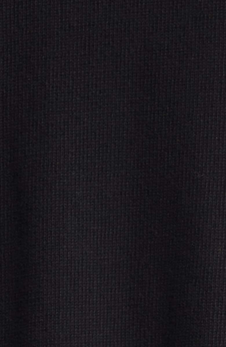 Moncler Padded Mixed Media Zip Cardigan, Alternate, color, Black