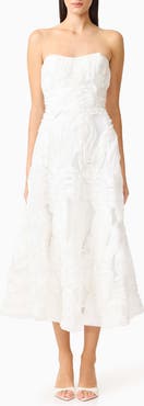 Elliatt Asha 3-D Lace Strapless Cocktail Dress