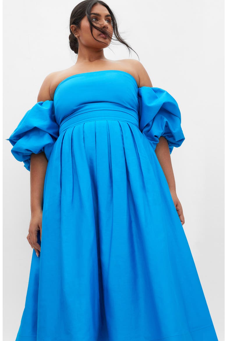 Rosalee Midi Dress, Alternate, color, AZURE