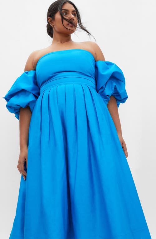 Shop City Chic Rosalee Midi Dress In Azure