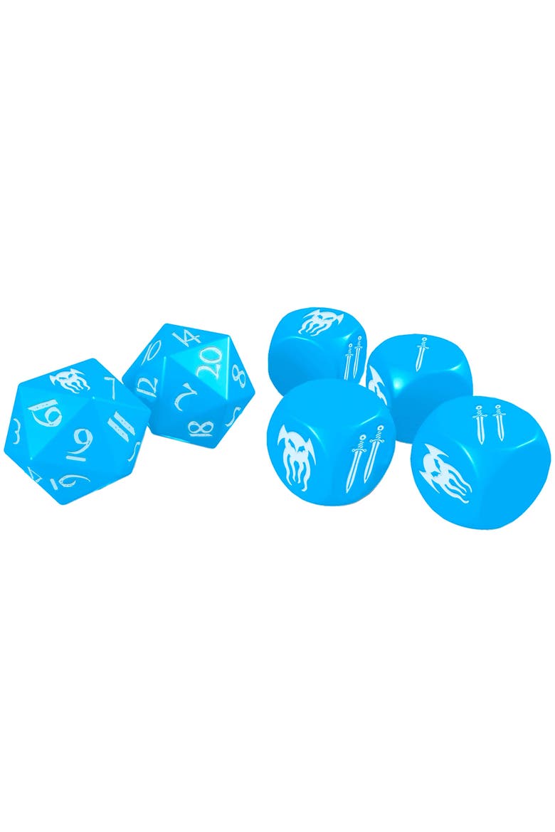 Atlantean Crystal Dice Pack, 6 Dice, Alternate, color, Multicolored