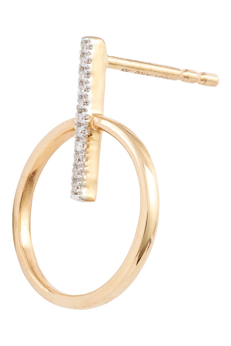 Kiera Circle Drop Earrings (Nordstrom Exclusive), Alternate, color, YELLOW GOLD/ DIAMOND