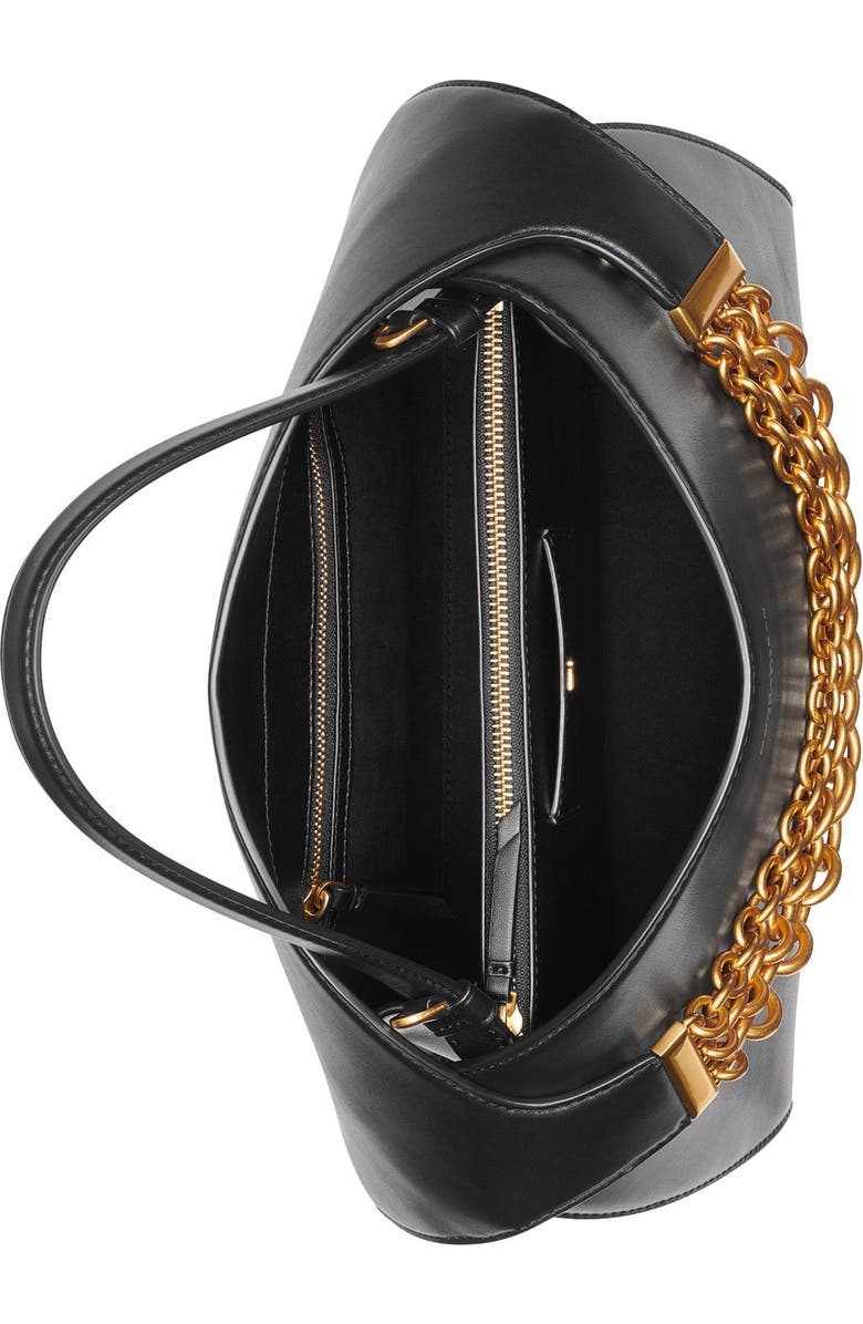 Donna Karan New York Plandome Satchel, Alternate, color, Black/Gold