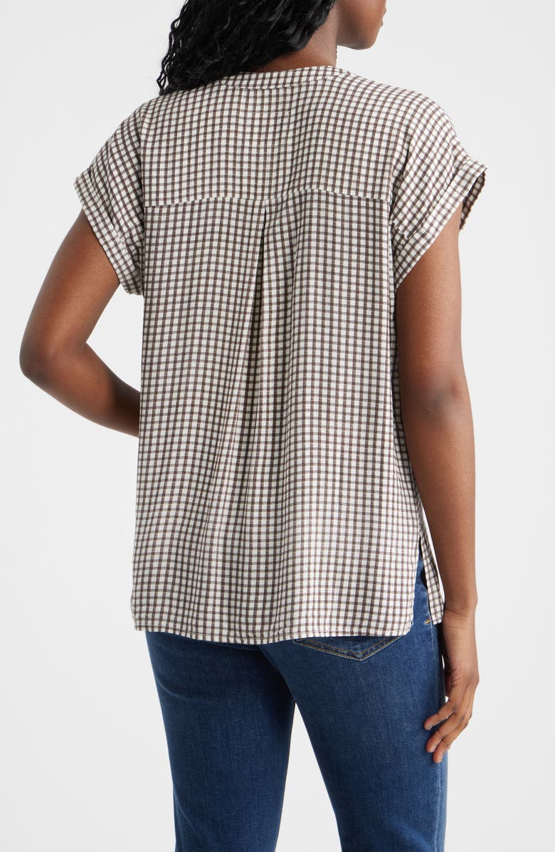 Rails Mel Patch Pocket Gingham Button-Up Shirt, Alternate, color, Espresso Gingham