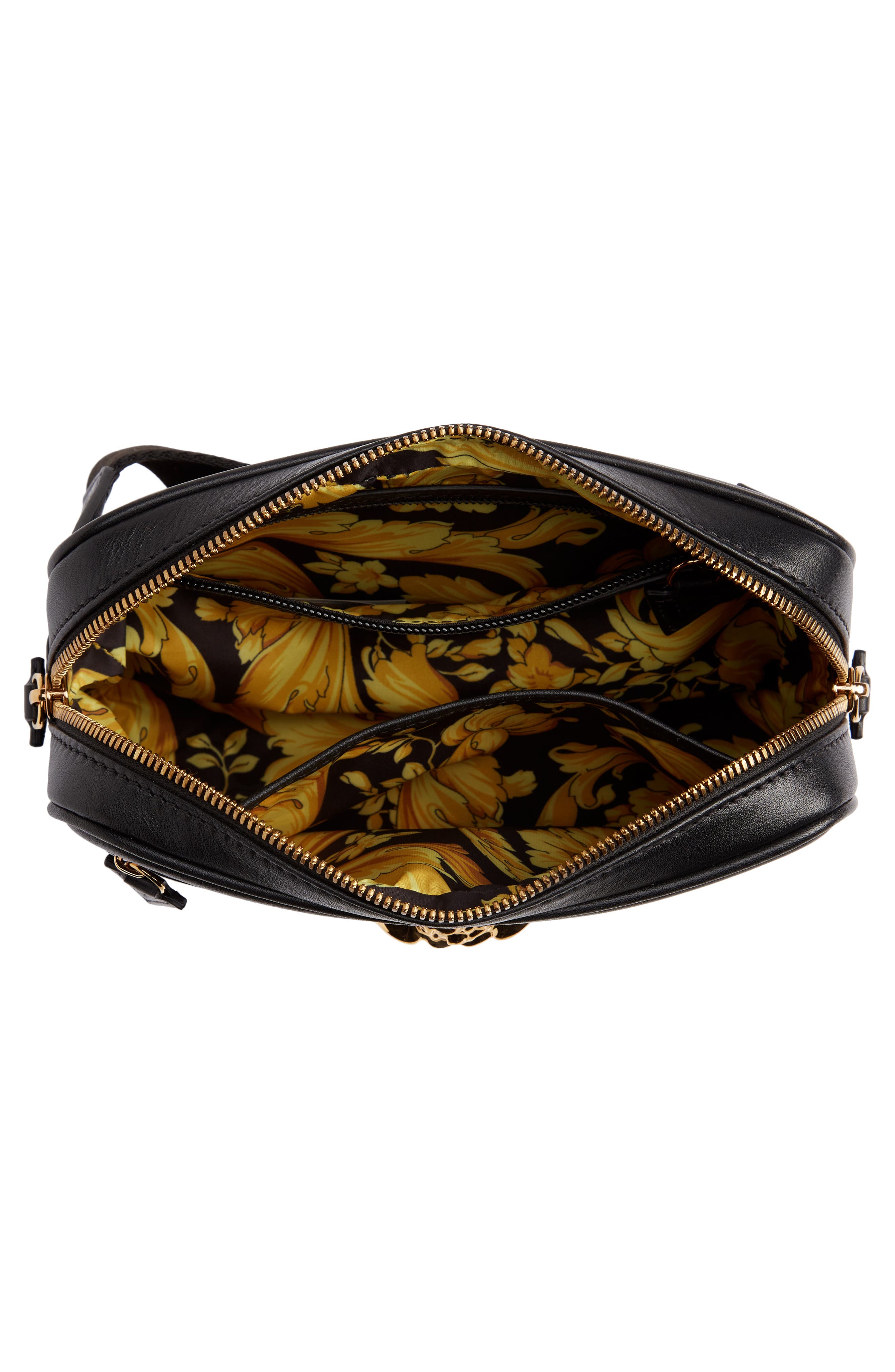 Versace La Medusa Leather Belt Bag, Alternate, color, 