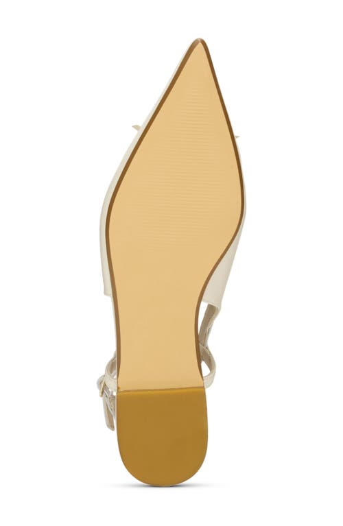 Yosi Samra Vanessa Slingback Pointed Toe Flat In Bone