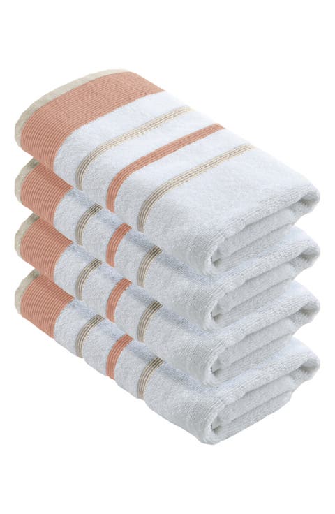 Luxurious Cotton 4-Pack Decorative Hand Towels