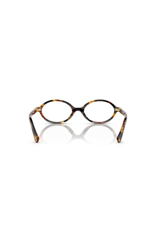 Miu Miu 50mm Oval Optical Glasses In Brown