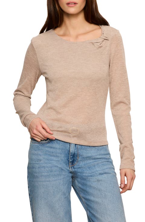 Suki Twist Detail Long Sleeve Rib Top