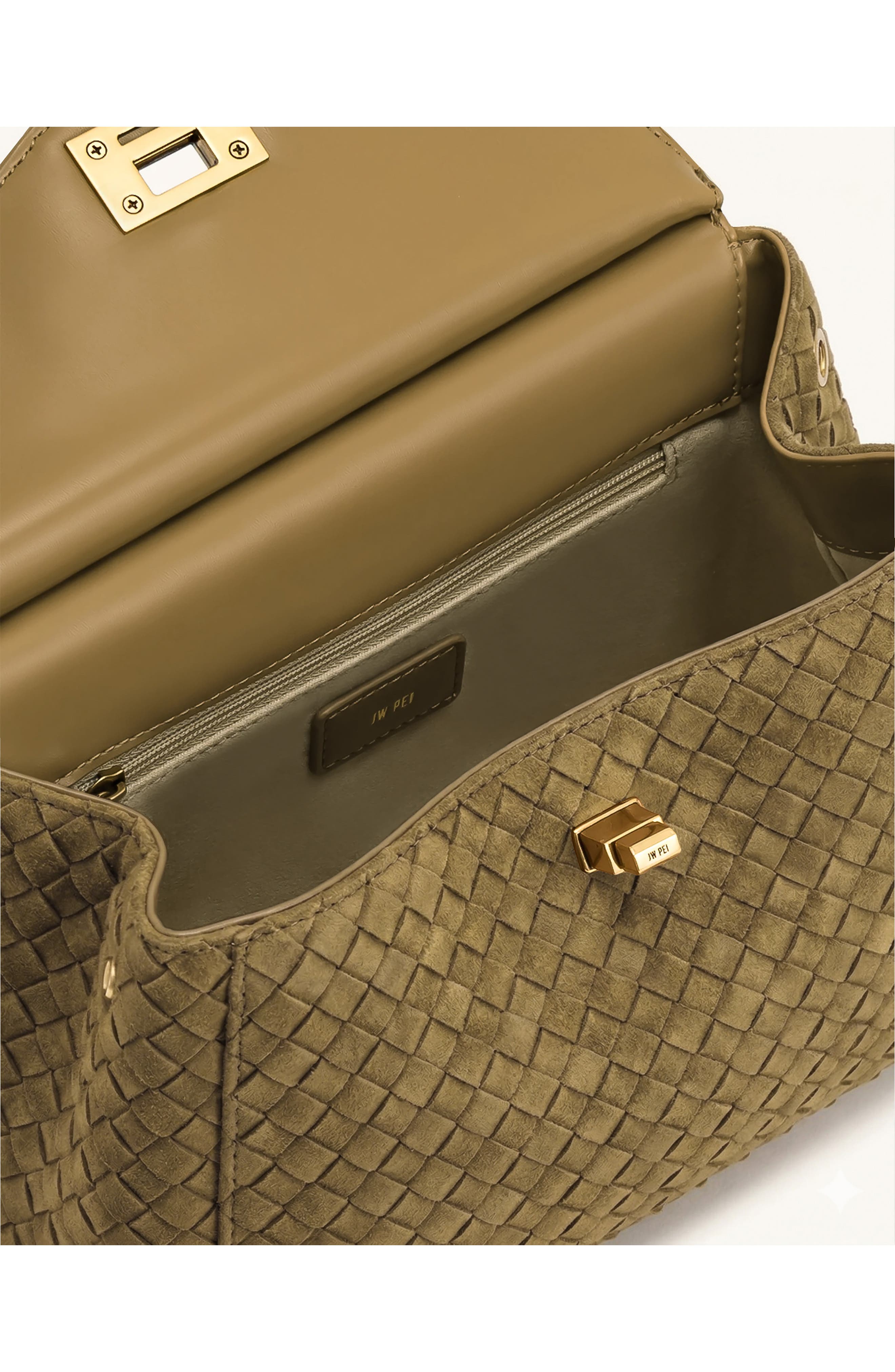 Lucia Faux Suede Top Handle Bag, Alternate, color, OLIVE GREEN