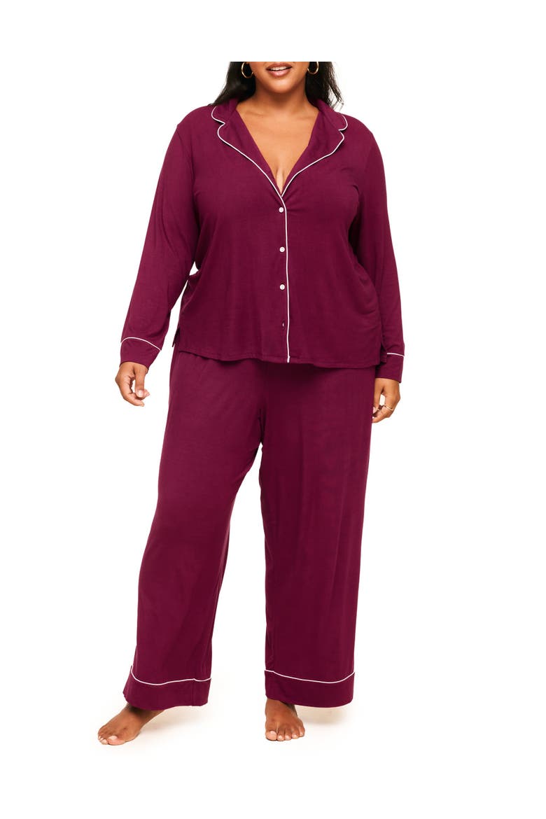 Matilde Long Sleeve & Pants Pajama Set, Main, color, Dark purple