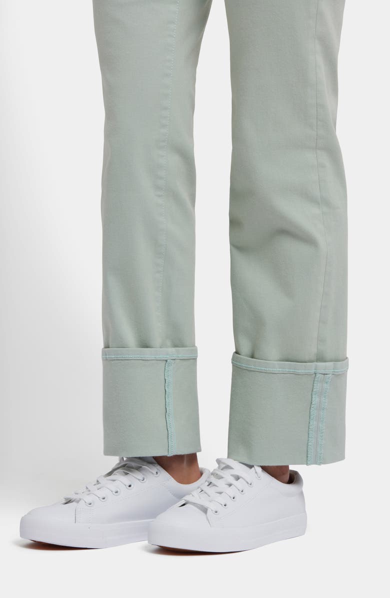 NYDJ Marilyn Wide Cuff Straight Leg Jeans, Alternate, color, Tomatillo