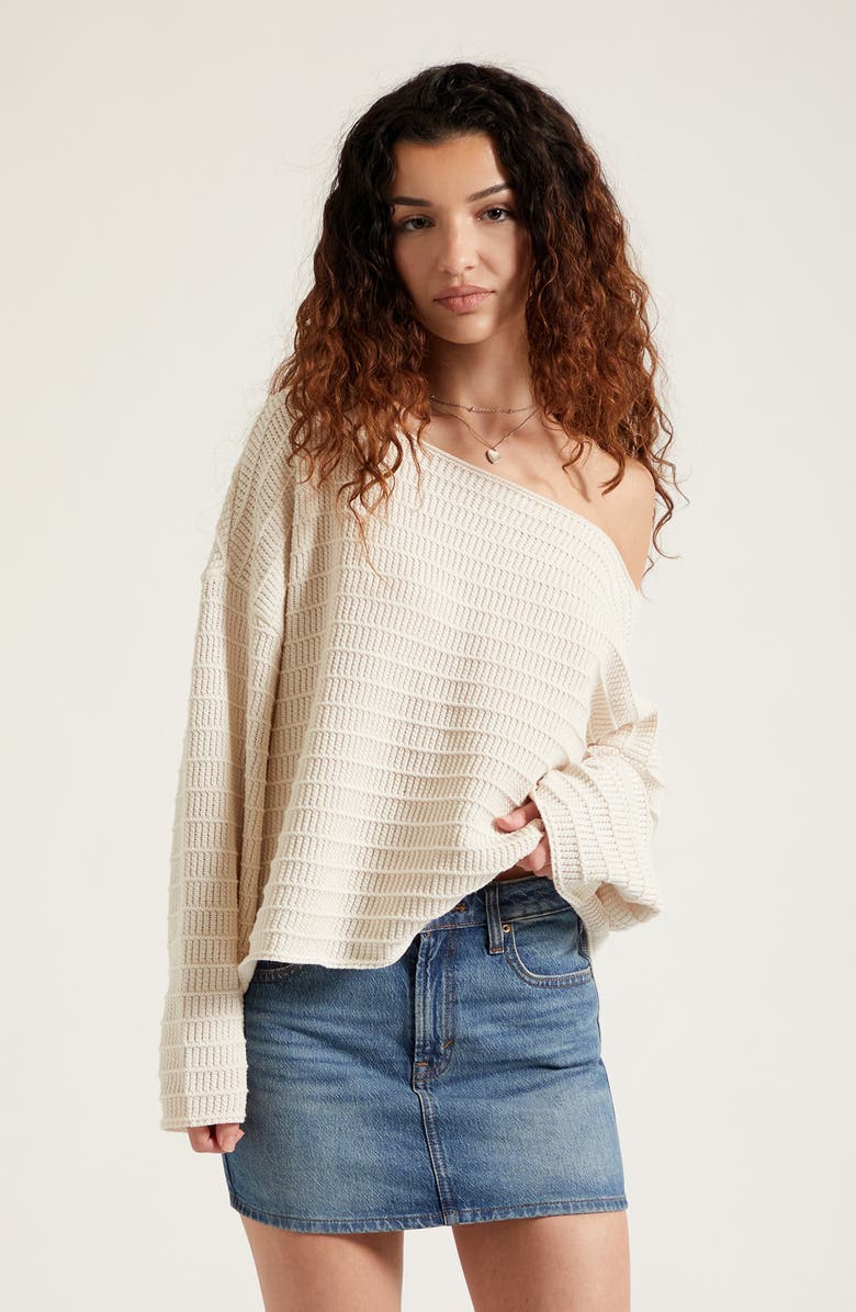 PacSun Bella Mid Rise Denim Miniskirt, Alternate, color, Medium Indigo