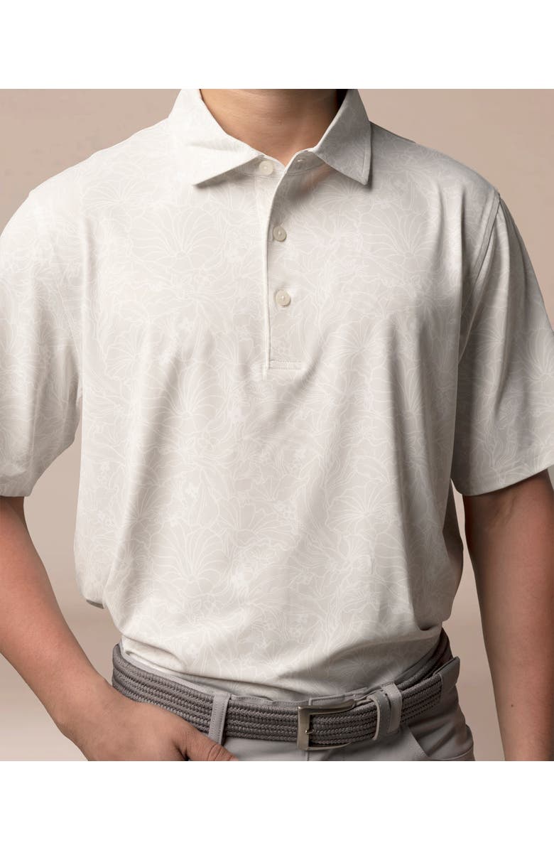 ASHWORTH GOLF Morning Glory Polo, Alternate, color, Lunar/White