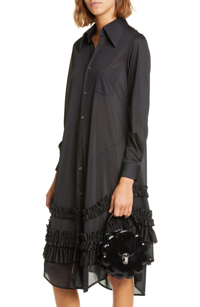 Comme des Garçons Girl Flower Patent Top Handle Bag, Alternate, color,