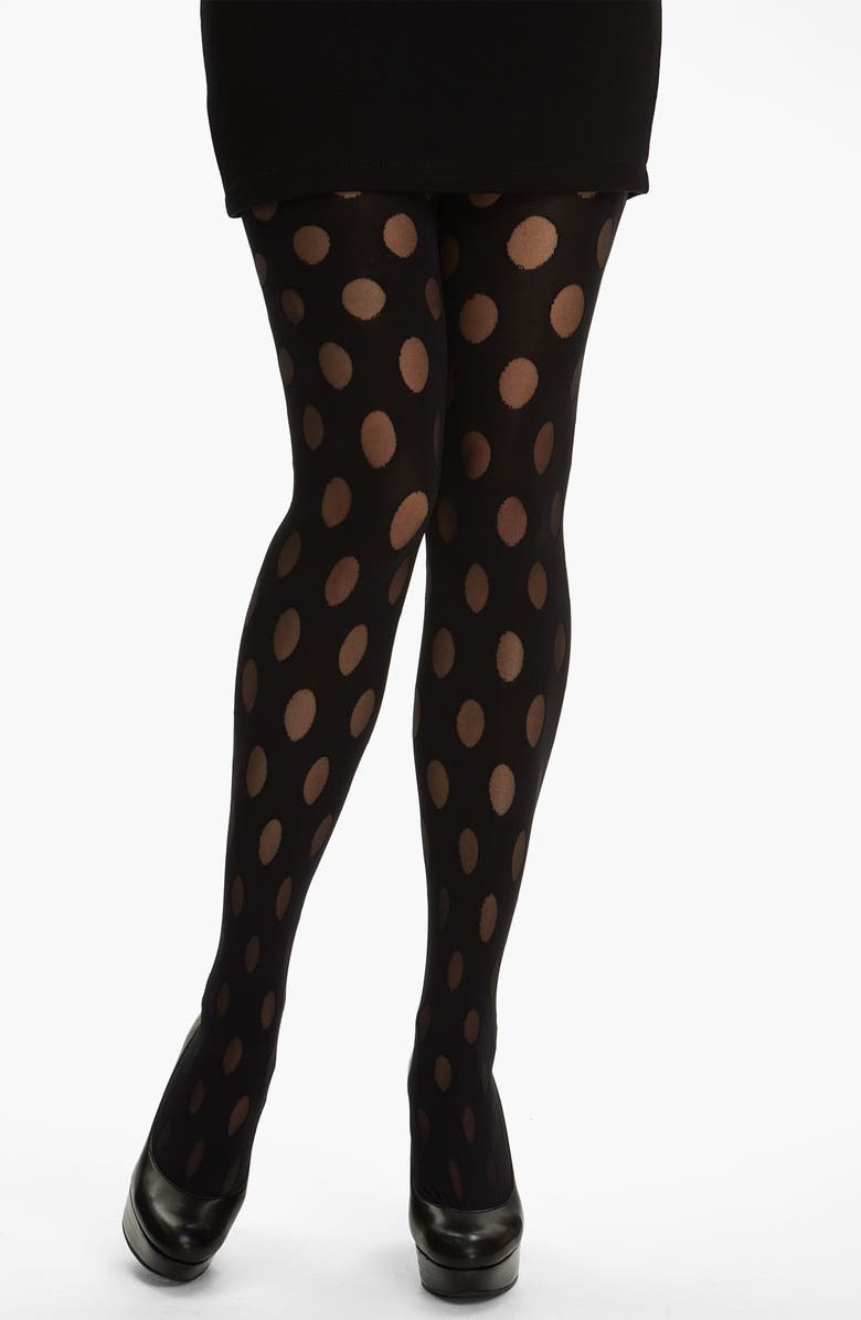 Pretty Polly 'House of Holland Reverse Polka Dot' Tights, Main, color, 