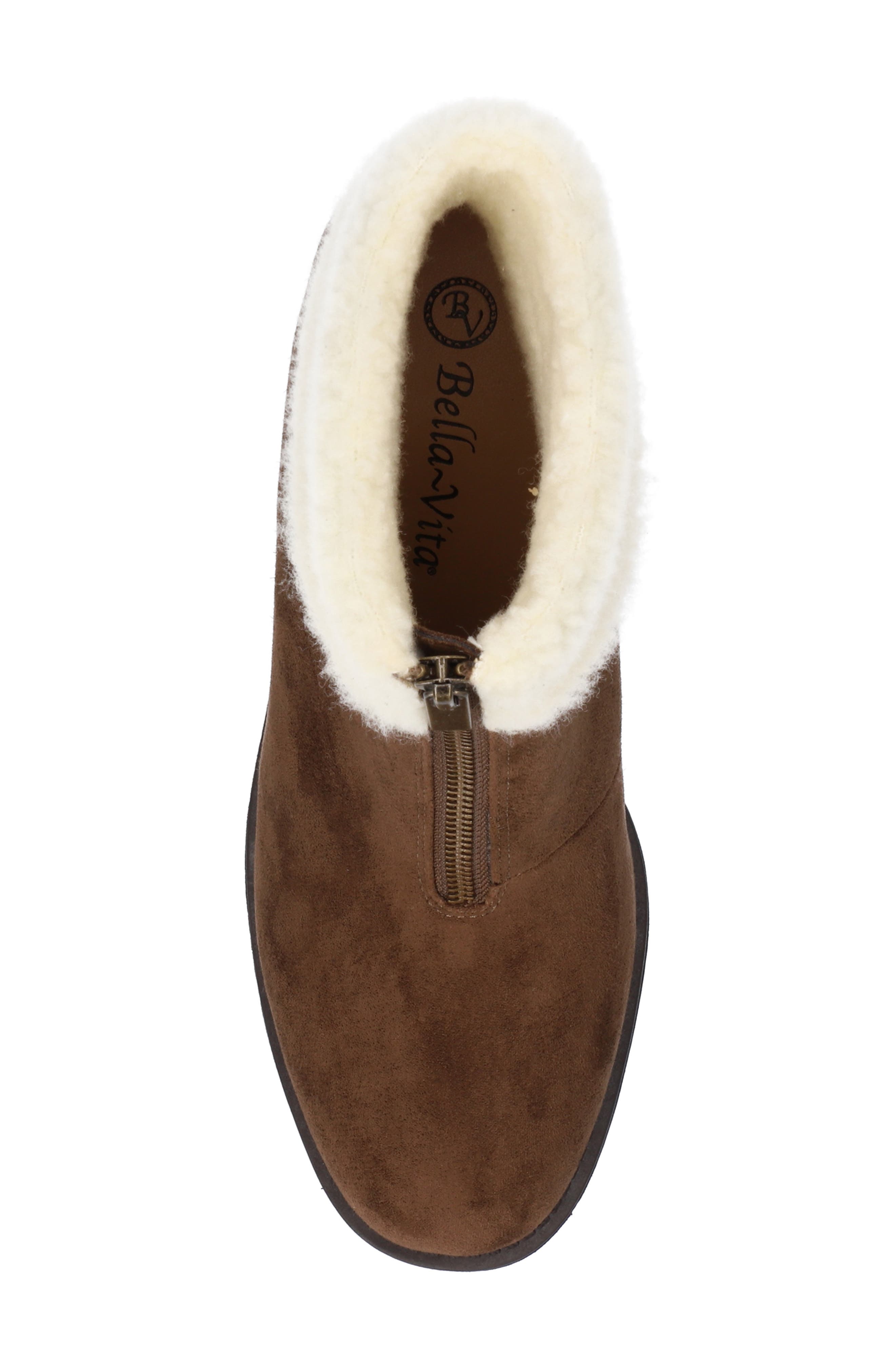 Cable Bootie, Alternate, color, DARK BROWN SUPER SUEDE/ FLEECE