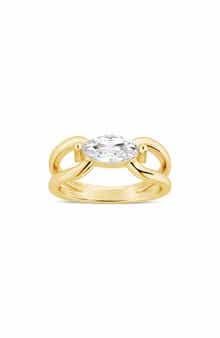 Marquise Luxe 14k Gold Plated Cubic Zirconia Ring