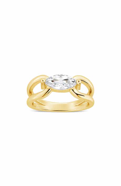 Marquise Luxe 14k Gold Plated Cubic Zirconia Ring