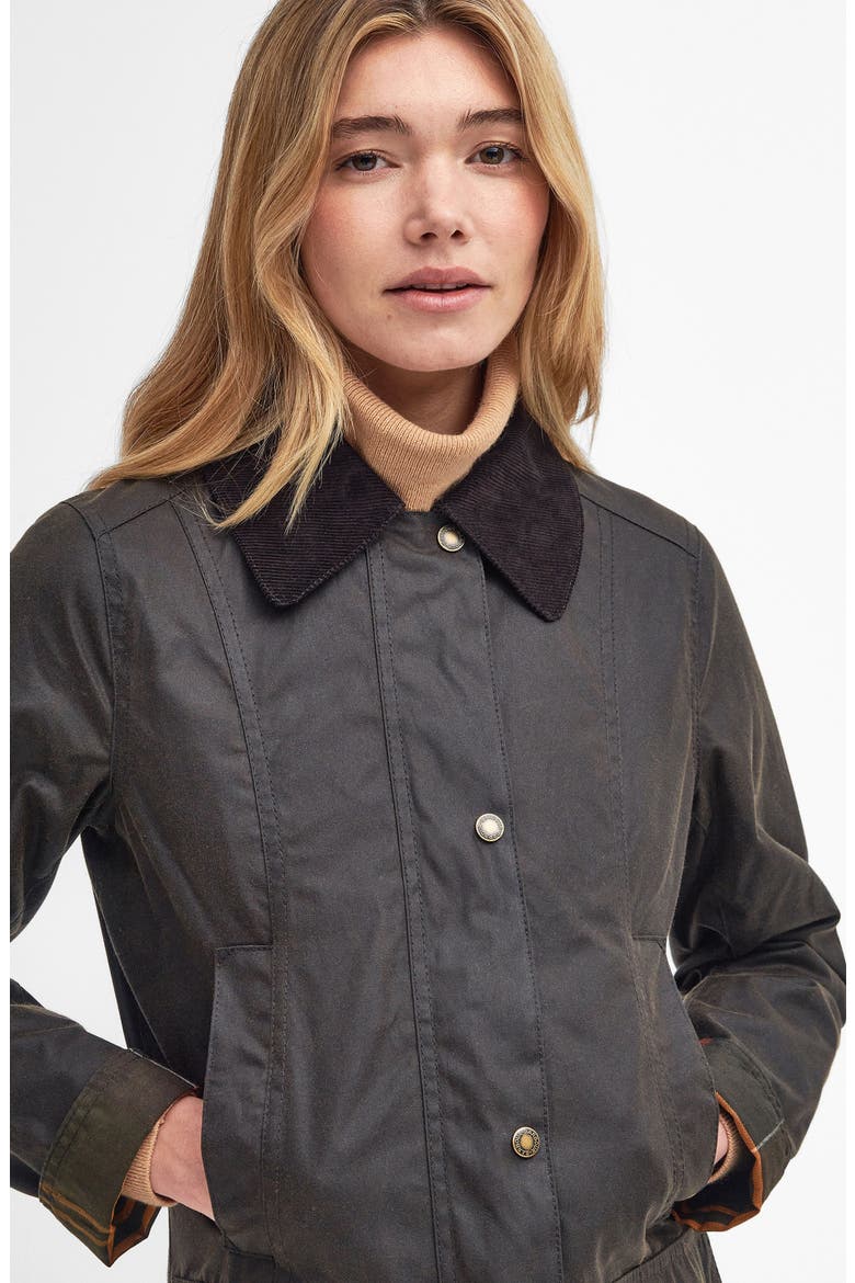 Fiddich Waxed Cotton Coat, Alternate, color, OLIVE CLASSIC