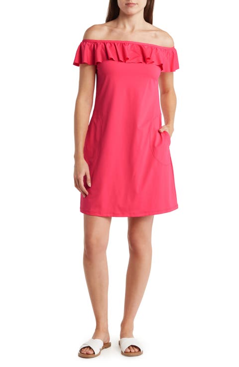 Off the Shoulder Spa Cover-Up Dress