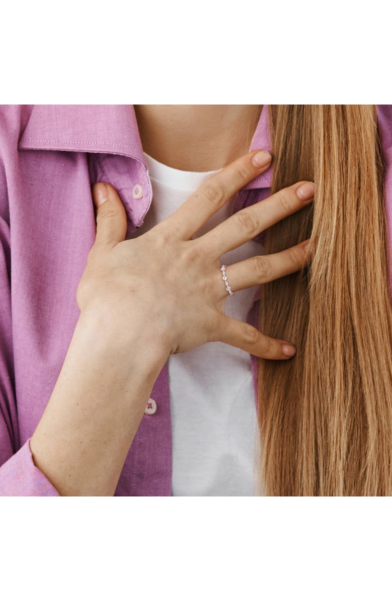 Julianna B. Lab-Created White Sapphire Eternity Ring 10k, Alternate, color, 10K White Gold