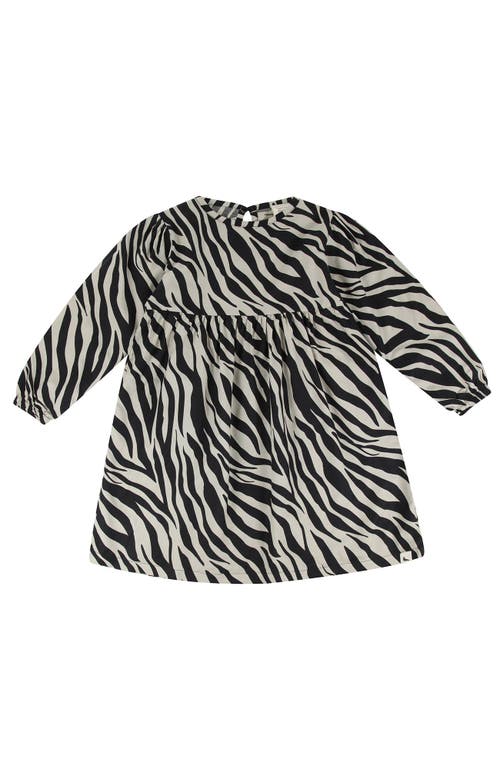 Turtledove London Kids Organic Cotton Zebra Streak Print Dress In Multi