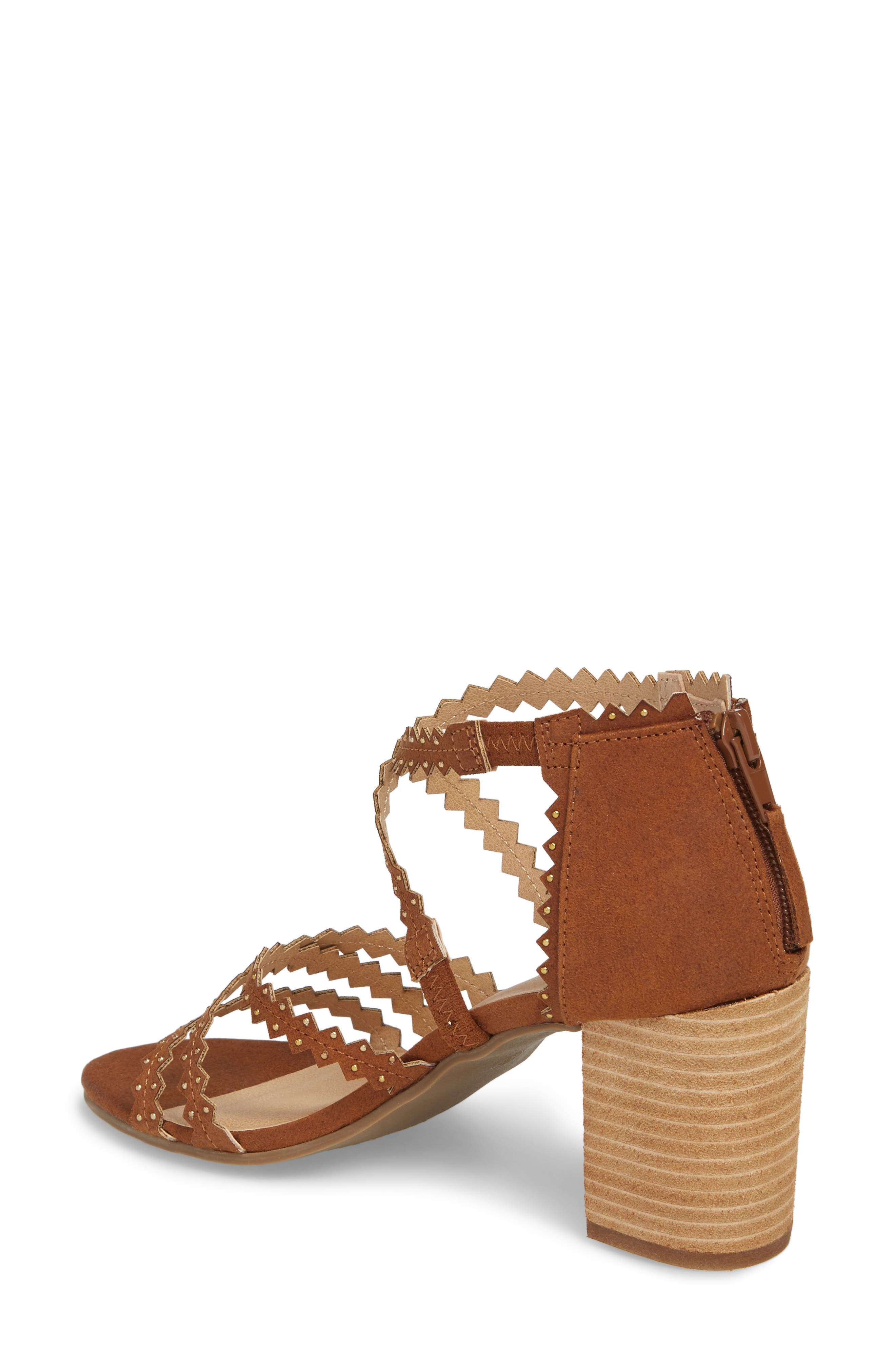 Aiden Block Heel Sandal, Alternate, color, SADDLE SUEDE