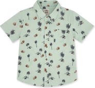 Feather 4 Arrow Kids' Coconut Print Short Sleeve Button-Up Shirt