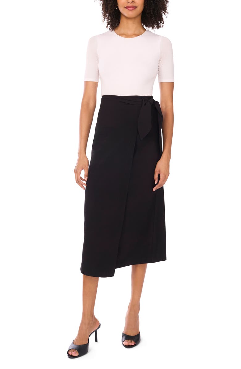 Ted Baker Wrap Midi Skirt, Alternate, color, Rich Black