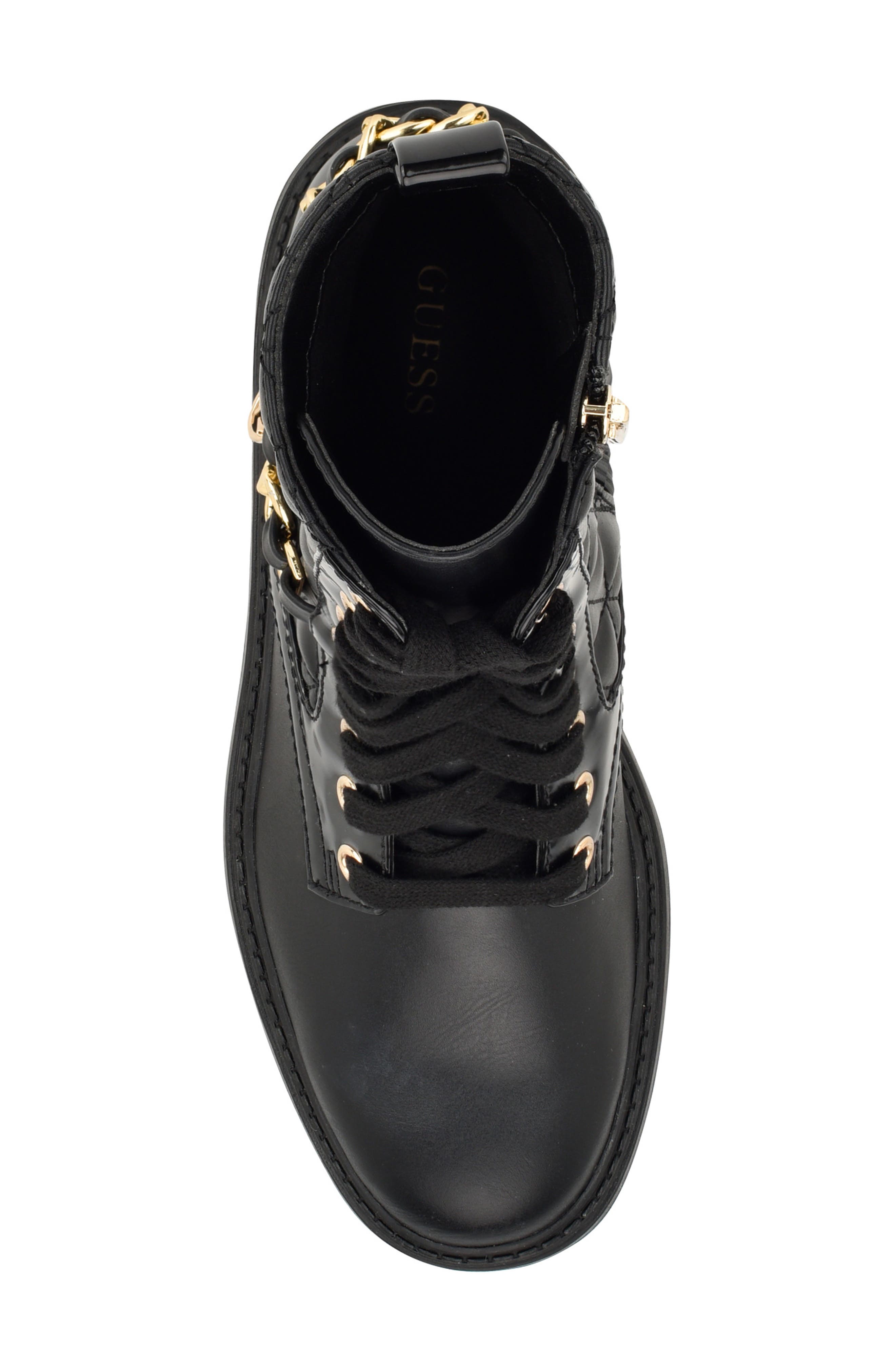 GUESS Jellard Quilted Combat Boot, Alternate, color, 