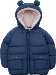 Rokka&Rolla Baby Fleece Lined Bear Puffer Jacket
