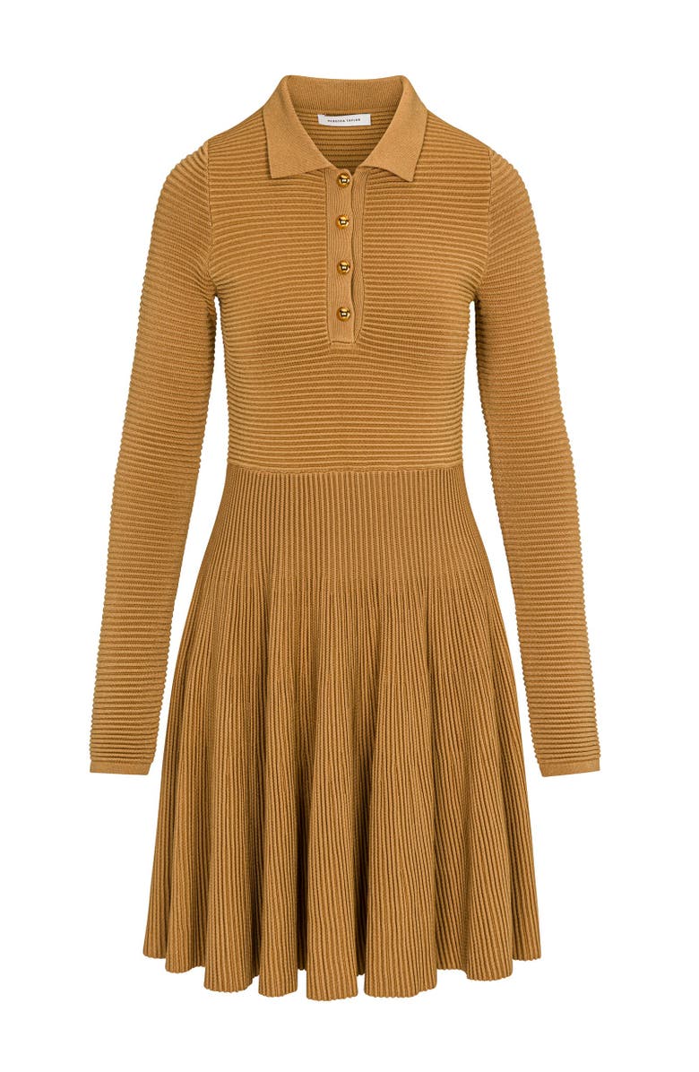 Rebecca Taylor Ottoman Knit Ls Dress, Alternate, color, Camel