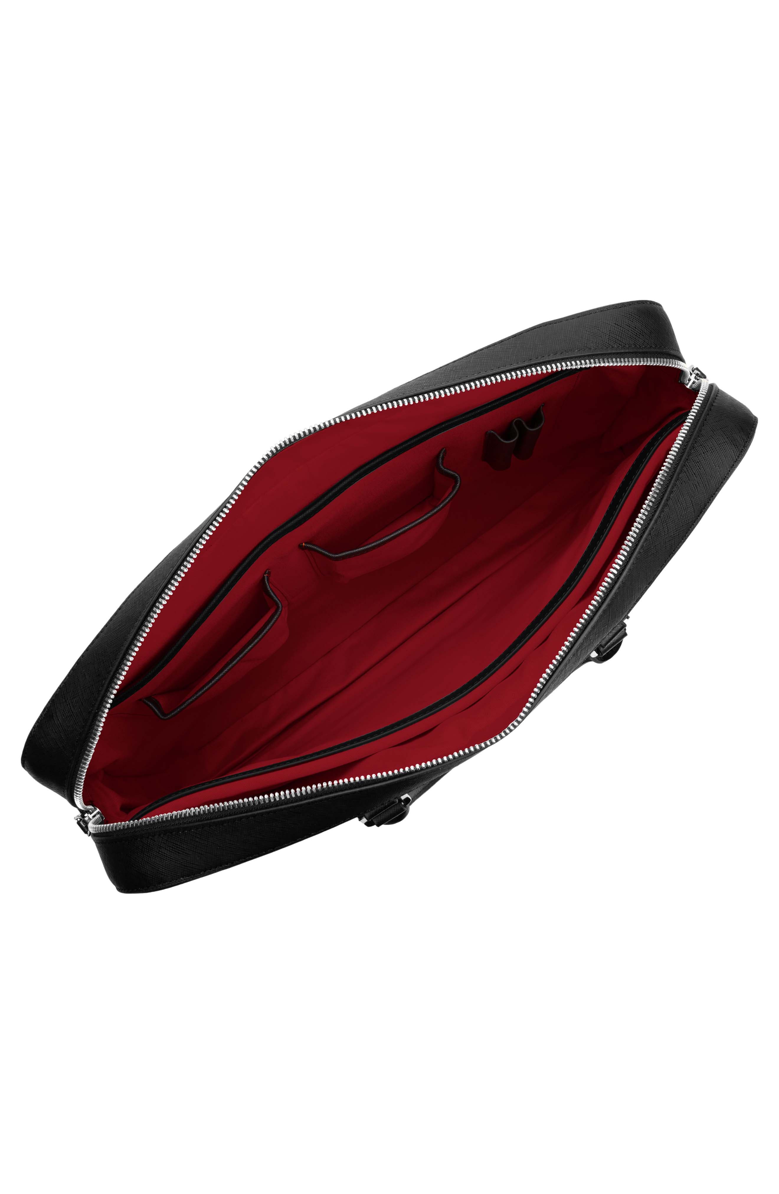 Maverick & Co. Manhattan Deluxe Leather Briefcase, Alternate, color, Black