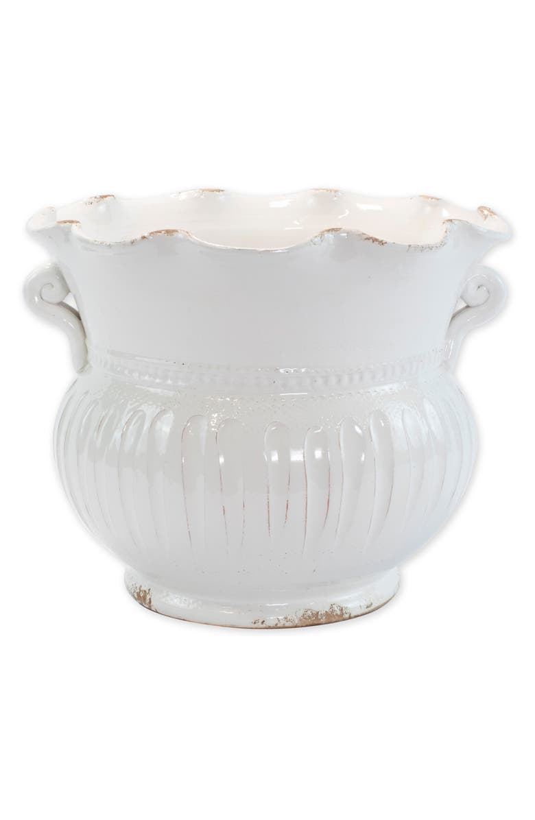 VIETRI Rustic Garden Large Scalloped Planter, Main, color,