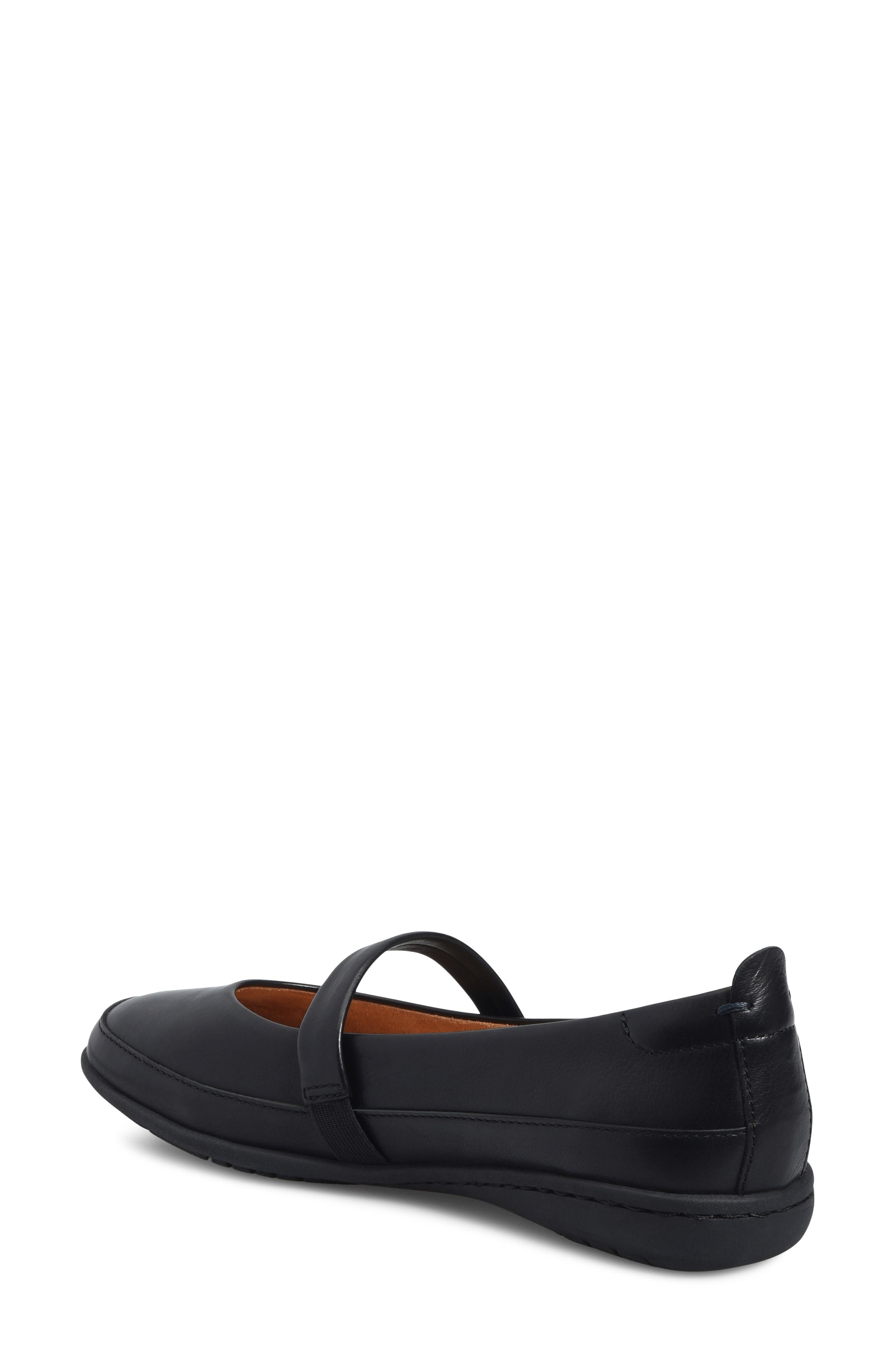 Fianna Leather Mary Jane Flat, Alternate, color, BLACK LEATHER