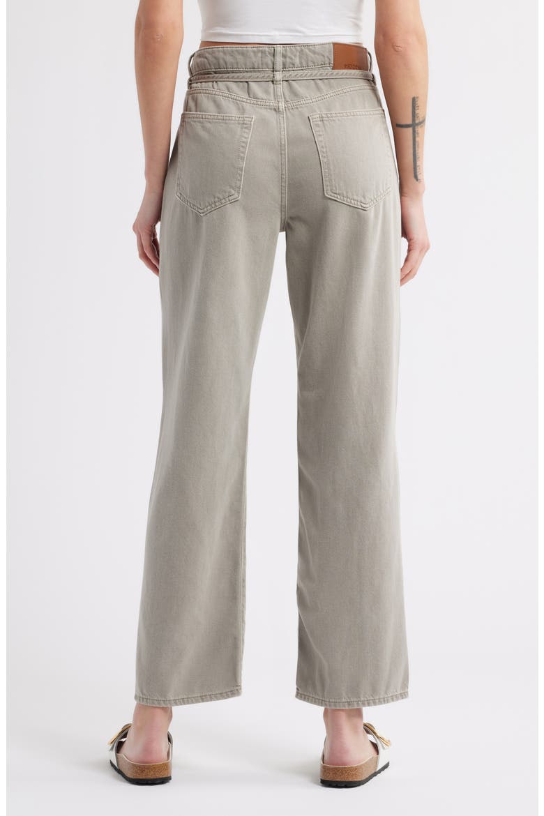 Tie Waist Wide Leg Jeans, Alternate, color, GRAVEL