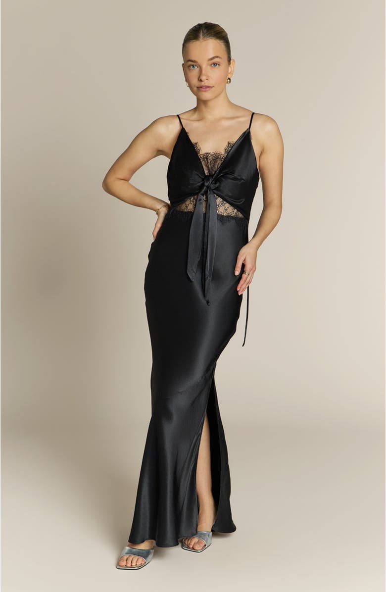 Rewritten Remi Lacel Panel Dress, Main, color, Black