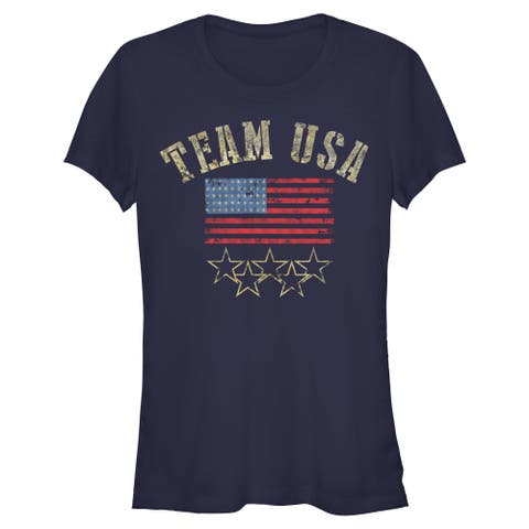 Juniors Lost Gods Go USA Flag T Shirt