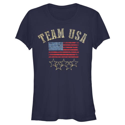 Lost Gods Juniors  Go Usa Flag T Shirt In Blue