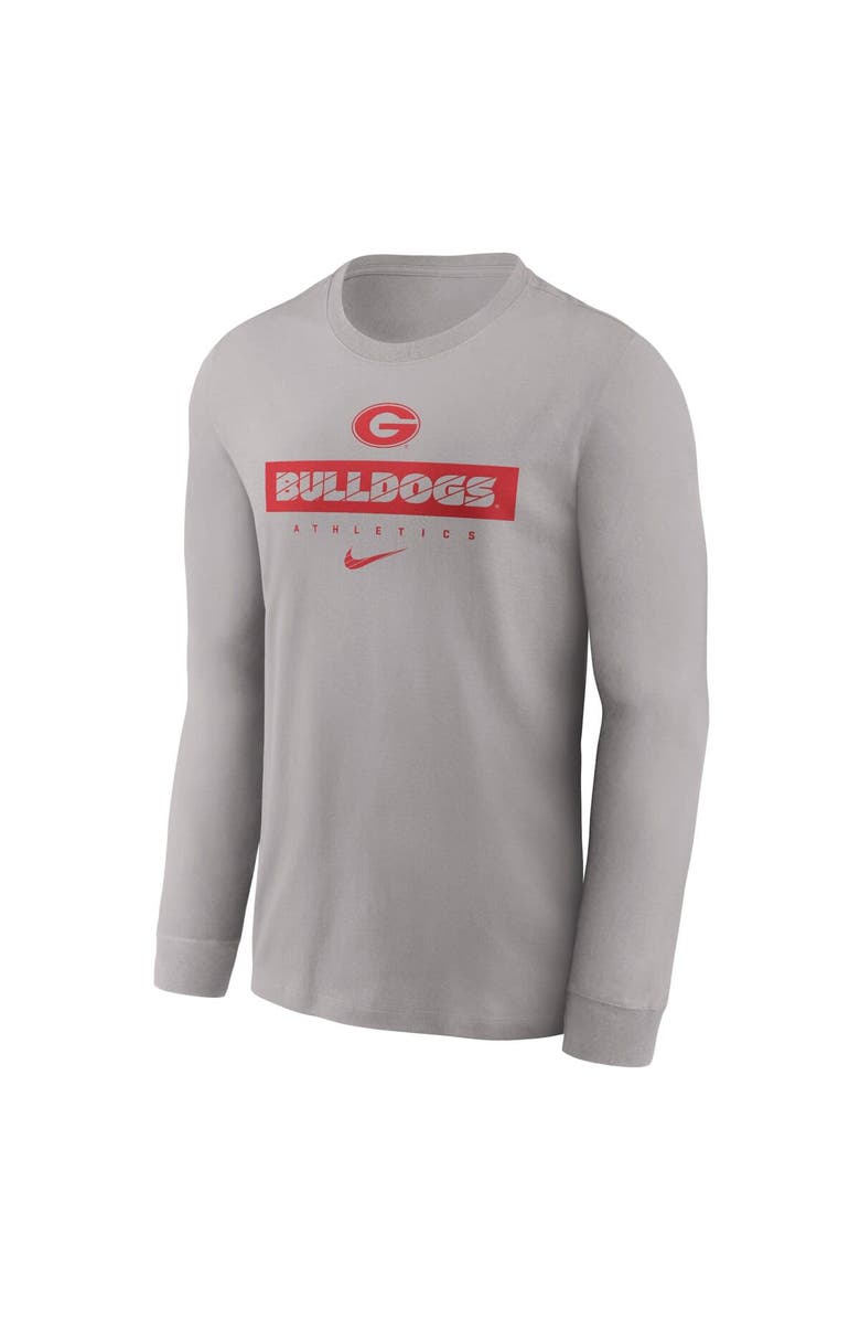 Nike Men's Nike Gray Georgia Bulldogs 2024 Sideline Legend Performance Long Sleeve T-Shirt, Alternate, color, 